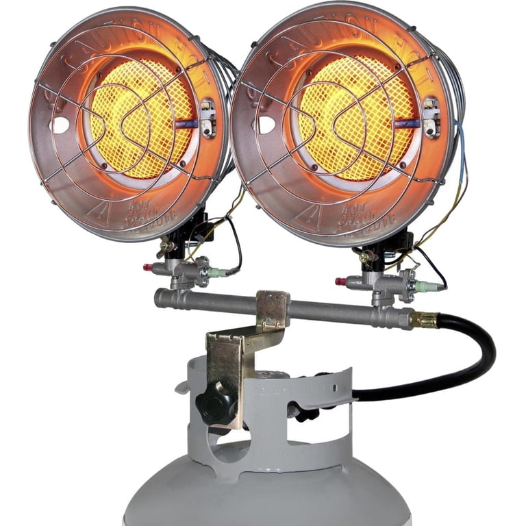 Dura Heat TT-30CSA Double Burner Outdoor Propane Tank Top Radiant Heater -  Walmart.com