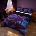 thumbnail image 2 of Manfei Purple Dragon Animals Full Size Comforter Sets,Gothic Cloud Starry Sky Bedding Comforter Set,Black Reversible,3-Piece,1 Comforter and 2 Pillowcases, 2 of 7