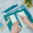 thumbnail image 3 of 10pcs Acrylic Bookbinding Spacer Tools Dark Cyan Shape Straight Edge Book Binding Kit DIY, 3 of 5