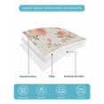 thumbnail image 5 of Quilts Twin Size Bedding Set, Peach Lightweight Quilted Comforter, Spring Floral Green Leaf Botanical Pink Fruit Rustic Soft Reversible Bedspread Coverlet with Pillow Covers for All Season, 68" x 86", 5 of 7