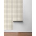 thumbnail image 6 of NextWall Neutral Lenox Hill Plaid Peel and Stick Wallpaper - 20.5 in. W. x 18 ft. L. Roll, 6 of 7