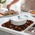 thumbnail image 2 of Orange Halloween Spooky Elements Dish Drying Mat for Kitchen 1 Pack, Ultra Absorbent Microfiber Dishes Drainer Mats,16x18in(41x46cm), 2 of 6