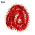 thumbnail image 2 of AMERTEER 3Pcs 2m Long Shiny Garland Tinsel Xmas Tree Ornament Wedding Party Decorations Red One Size, 2 of 13