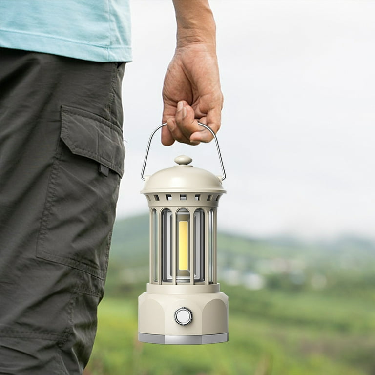 Vintage LED Camping Lantern Battery Powered Portable Waterproof