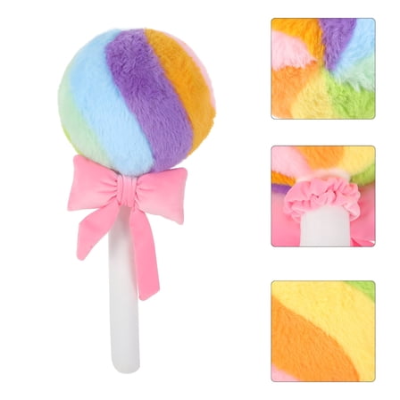 LAMIRO Rainbow Pillows Lollipop Shape Throw Pillow for Sofa,Bedroom,for Boys and Girls