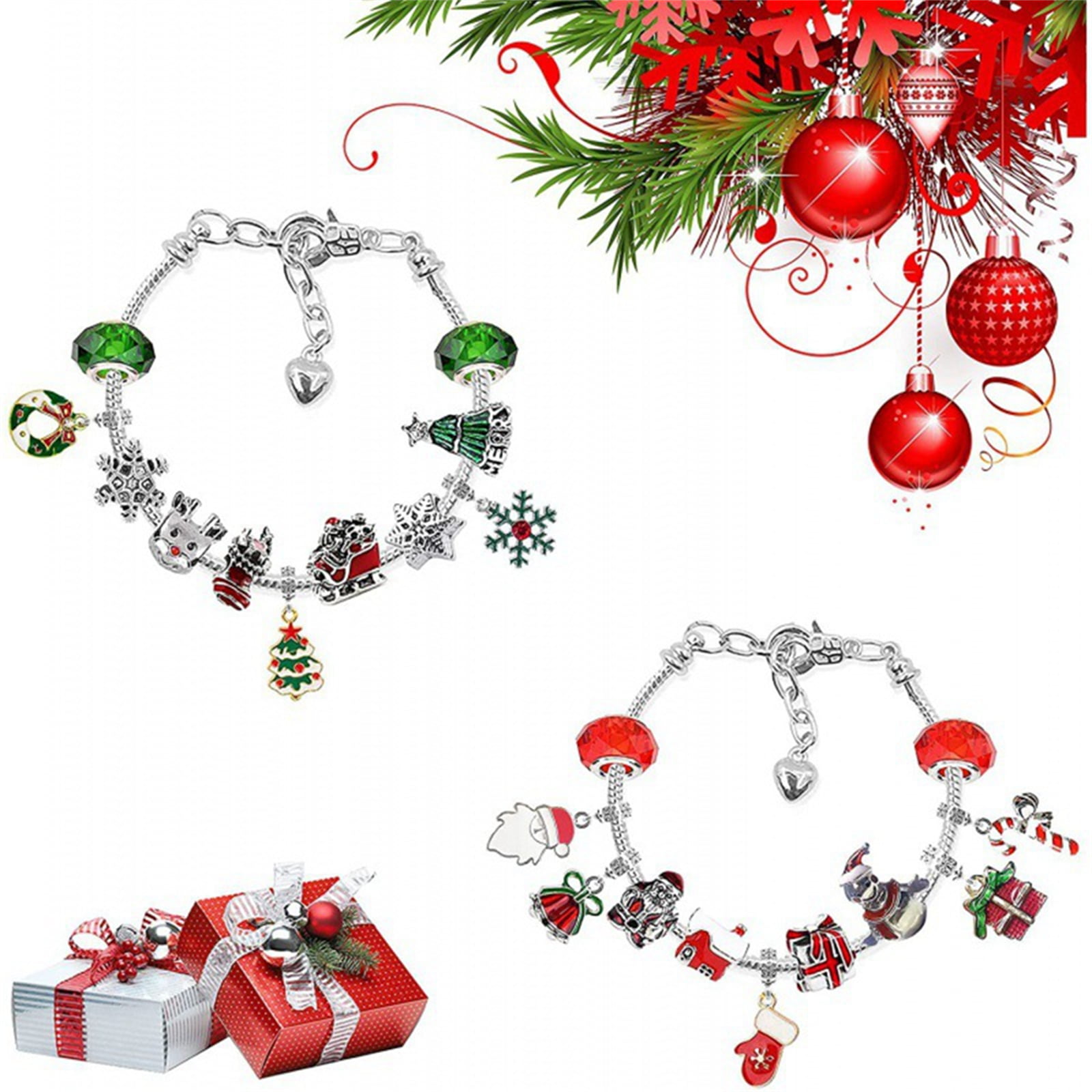 24 Days Christmas Countdown Advent Calendar Bracelets Kits @ Rita's Unique  Boutique