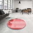 thumbnail image 4 of Ahgly Company Machine Washable Indoor Round Transitional Pastel Pink Area Rugs, 8' Round, 4 of 7