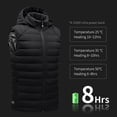 thumbnail image 5 of Heated Vest Hooded, USB Electric Heated Gilet for Men Women, 9 Heating Zones, 3 Levels Adjustable Temperature, Winter Lightweight Washable, for Outdoor Camping Hiking Skiing, 5 of 9