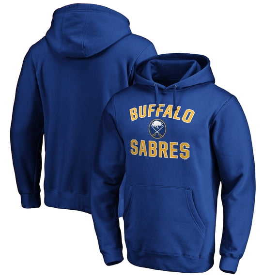 Men's Royal Buffalo Sabres Victory Arch Team Fitted Pullover Hoodie