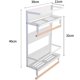 thumbnail image 5 of Estante Organizador Magnético Refrigerador 2 capa/ Estante de baño / Estantería de Almacenamiento para Cocina/ Blanco esquí esquí Gafas de esquí, 5 of 5