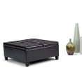 thumbnail image 3 of Allora Ottomane de Table Basse de Rangement, Brun Tanner, 3 of 9