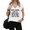 White, variant on Women's Funny Quote Graphic V-Neck Short Sleeve T-Shirt White Top Shelf Humor Casual Top