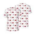 thumbnail image 3 of Daiia Heartbeat Symbol Mens Baseball Jersey Button Down Shirts Short Sleeve Sports Uniforms-3X-Large, 3 of 9