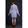 thumbnail image 3 of Bimba Robe Midi à Manches Longues Boutonnée à Imprimé Floral de Lys Bleu et Lotus pour Femmes Vêtements-Xx-Grand, 3 of 7