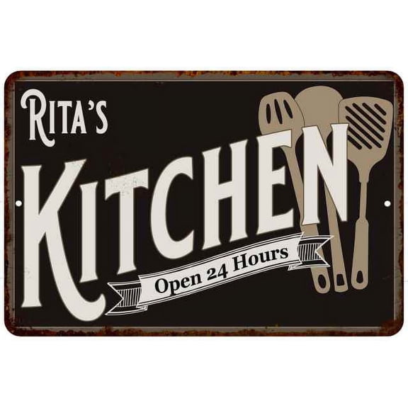 Rita's Kitchen Sign Metal Wall Decor Dift 8x12 208120019107