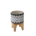 thumbnail image 1 of Sagebrook Home Ceramic 5.5" Planter On Stand, Gray, 1 of 1