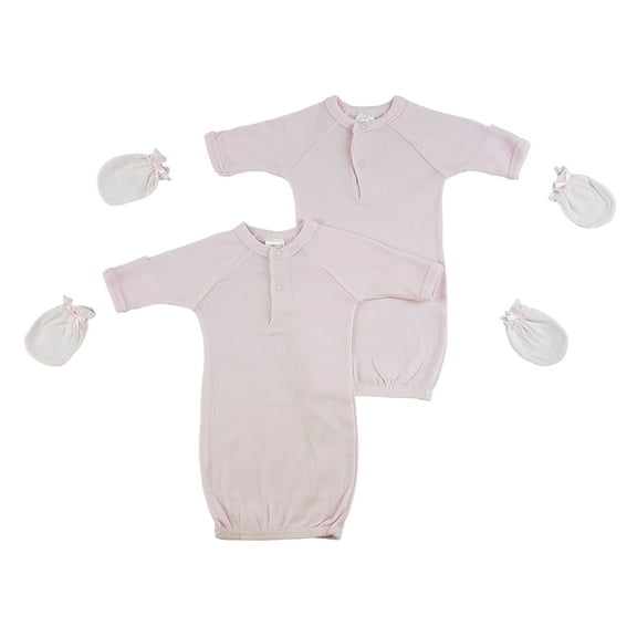 Preemie Girls Gowns and MIttens