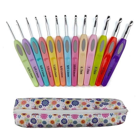 Ergonomic Grip Crochet Needle with Stainless Tip Crochet Hook Set to Beginner