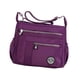 thumbnail image 3 of Bolso de hombro para mujer, moderno, tipo bandolera, sencillo, con múltiples bolsillos. violetas, 3 of 9