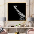 thumbnail image 2 of Designart 'Close Up Portrait Of A Giraffe On Black I' Farmhouse Framed Canvas Wall Art Print, 2 of 5