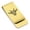 Gold, variant on Stainless Steel Geometric Polygon Goat Animal Classic Slim Money Clip Credit Card Holder