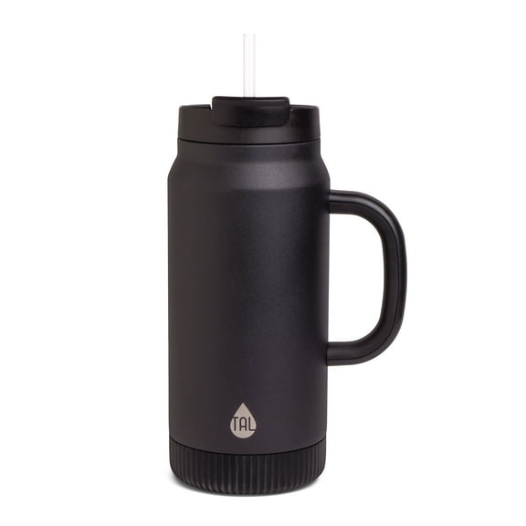 TAL 64oz Stainless Steel Hudson Tumbler with Straw, Black