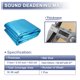 thumbnail image 2 of Unique Bargains 433mil 11mm 16.36sqft Alfombra de insonorización para coche Material de escudo térmico de papel de aluminio autoadhesivo universal para capó de barco cubre motor 59.84"x39.37" Azul, 2 of 7