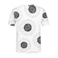 thumbnail image 5 of UoCefik Womens Tops Dressy Casual Short Sleeve Summer Tops Vintage Sunflower Print Tshirts Trendy Round Neck Tshirts Tunic Tops Black 4XL, 5 of 5