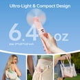 thumbnail image 5 of JISULIFE Mini Portable Fan, 3 In 1 Handheld Fan with 4500 mAh [20-37 Working Hours], USB Rechargeable with Power Bank, Flashlight, Foldable Pocket Fan for Travel, Makeup, Gift for Women -Pink, 5 of 9