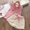 thumbnail image 4 of Little Girl's Clothes Set Floral Tank Top and Shorts Outfits Summer Casual Clothing Sets, 4 of 4