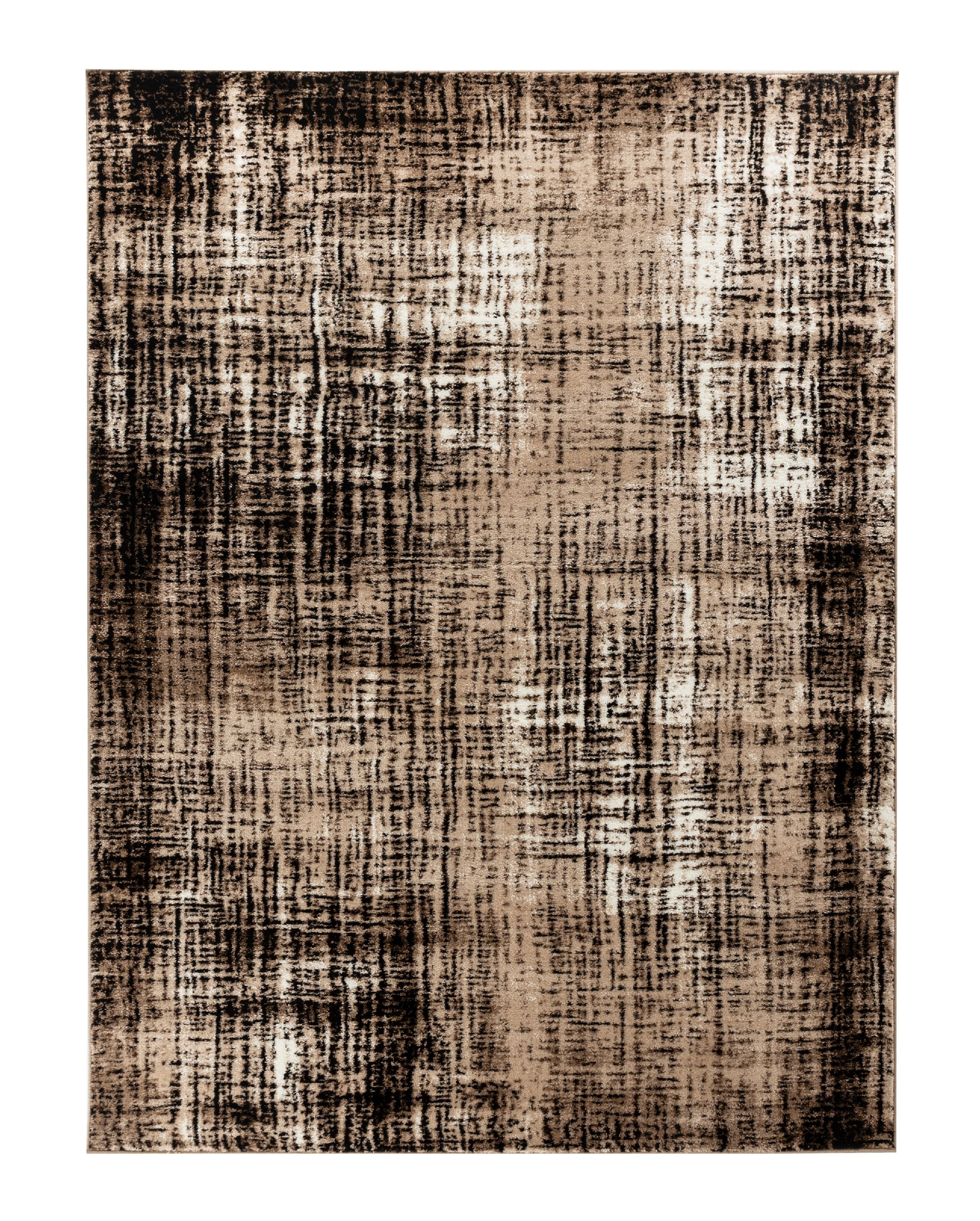 Very thick unique modern rug brown black soft vogue width 70-100 cm 