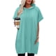 thumbnail image 1 of Sudadera con capucha y túnica KISSMODA Camisetas extragrandes para mujer Aqua S, 1 of 5