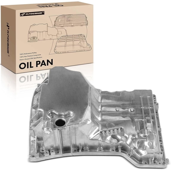 A-Premium Engine Oil Pan Sump with Drain Plug Compatible with Mercedes-Benz C250 2012-2015, SLK250 2012-2015, 1.8L, Replace # 2710101713, 2710101413
