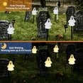 thumbnail image 6 of Solar Halloween Ghost Pathway Lights Decorations, Halloween Ghost Stake, Lighted 3D Ghost Outdoor Waterproof for Garden, Pathway and Yard Decoration (Warm White, 5 Pack), 6 of 11
