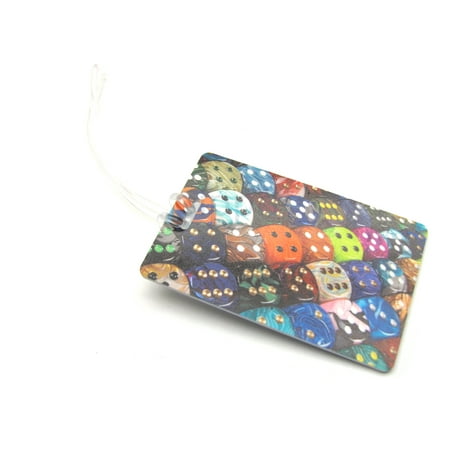 Dice Tie - Chessex Dice Luggage Tag with Clear Tie