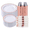 Rose Gold, variant on Goodluck 350 Piece Silver Plastic Dinnerware Set for 50 Guests, Fancy Disposable Plates for Party, Include: 50 Dinner Plates, 50 Dessert Plates, 50 Pre Rolled Napkins with Silver Silverware, 50 Cups