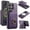 Purple, variant on MAGKING Case For Samsung Galaxy S26 5G, RFID Blocking, PU Leather,Compatible With MagSafe Detachable 2 In 1 Wallet With Card Slots,Metal Ring Kickstand Magnetic Protective Cover,Coffee