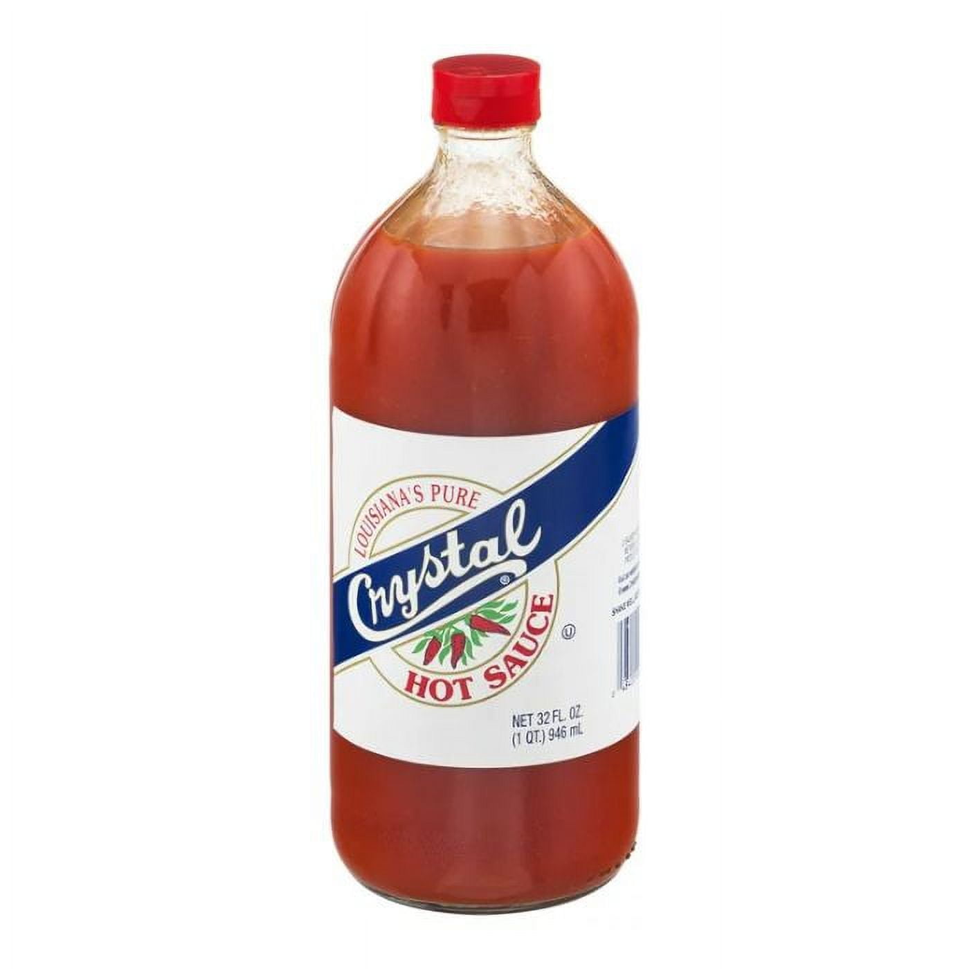 (3 pack) Louisiana Crystal Pure Hot Sauce 32oz; Allergan Free