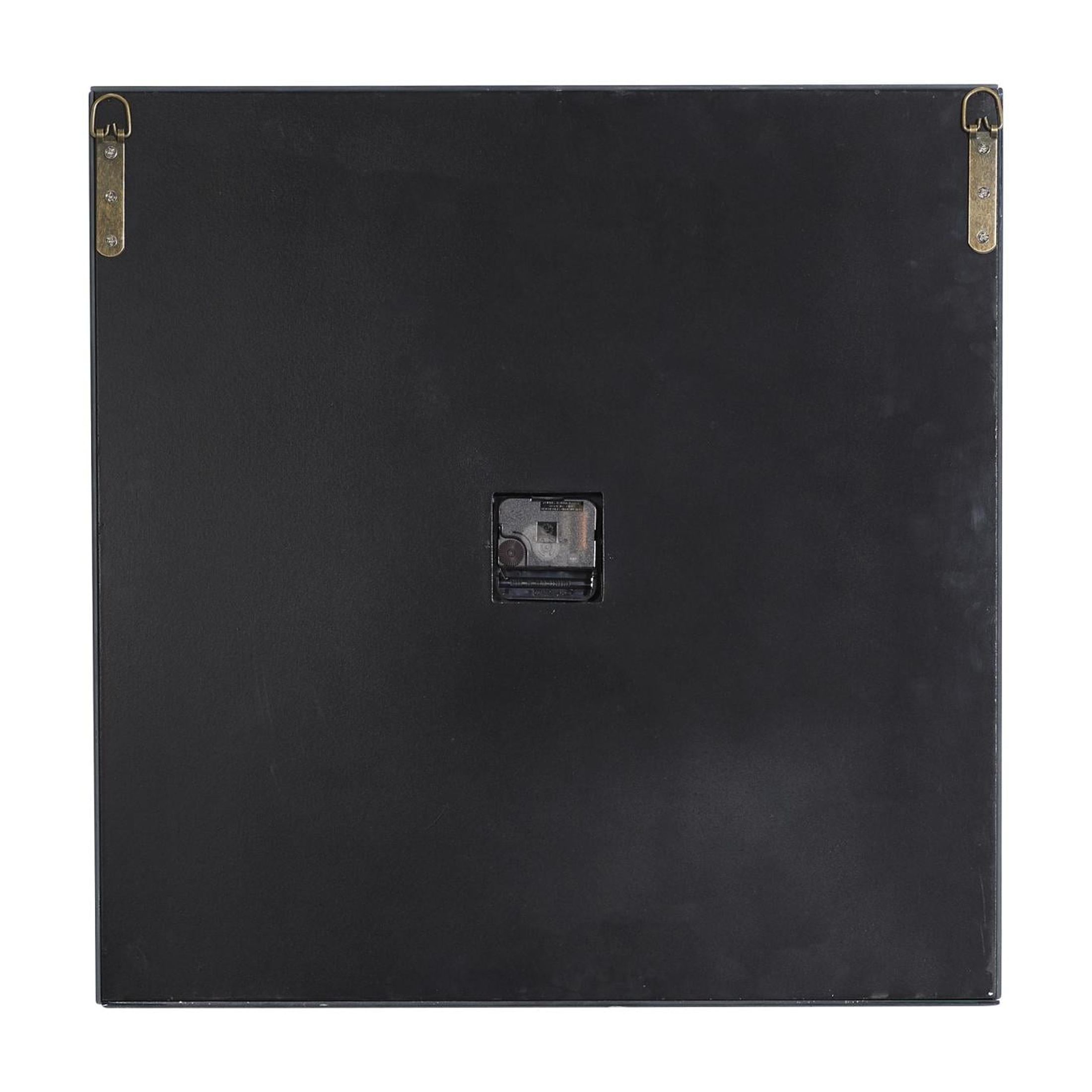 DecMode 20" Black Glass Mirrored Wall Clock with Floating Crystals