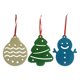 thumbnail image 4 of Gibobby 10 UNIDS Árbol de Navidad Colgante Muñeco de nieve Árbol de Navidad Bolos Colgante Decoraciones para fiestas Colgante pequeño de Navidad(C), 4 of 5