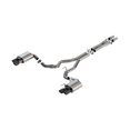 thumbnail image 1 of Borla Exhaust System Kit 140963BC ATAK Series Cat Back System; T-304 Stainless Steel; With Mufflers; 3 Inch Pipe Diameter; Dual Exhaust Quad Exit; Dual Split Rear Exit, 1 of 1