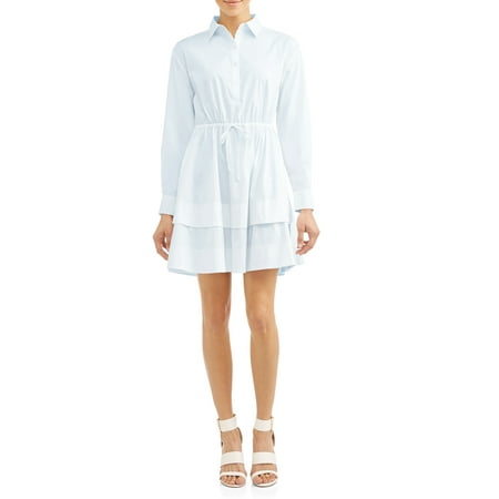Striped Belted Shirt Dress - Gemma Belted Shirt Dress Women'sGemma Belted Shirt Dress Women's (Pale Blue)