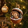 thumbnail image 5 of chaungfeng Pine Cone Animal Ornament, Woodland Acorn Forest Animal for Christmas Tree Decoration, 2D Acrylic Animals Decor for Holiday Keepsake Gifts, 5 of 6