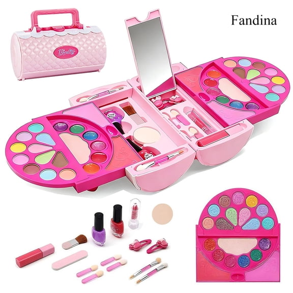 Fandina Adofi Girls Toys, Kids Makeup Set for Girls, Real Washable Play Makeup for Little Girls, Toys for Girls 3 6 Years, Play Make Up Birthday Gifts for Kids Age 3-12, Non-Toxic Girls Toys Ages 4 6