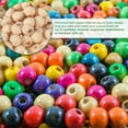 thumbnail image 5 of 600Pack 10mm Natural Wood Spacer Beads, 3mm Large Hole Unfinished Round Wooden Beads, 5 of 6