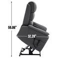 thumbnail image 4 of Newest Grey Cat-proof Leather Dual Motor Infinite Position Up to 350 LBS Power Lift Recliner Chair with Power-Remote, Heat Massage , Heavy Duty Motion Mechanism, 4 of 9