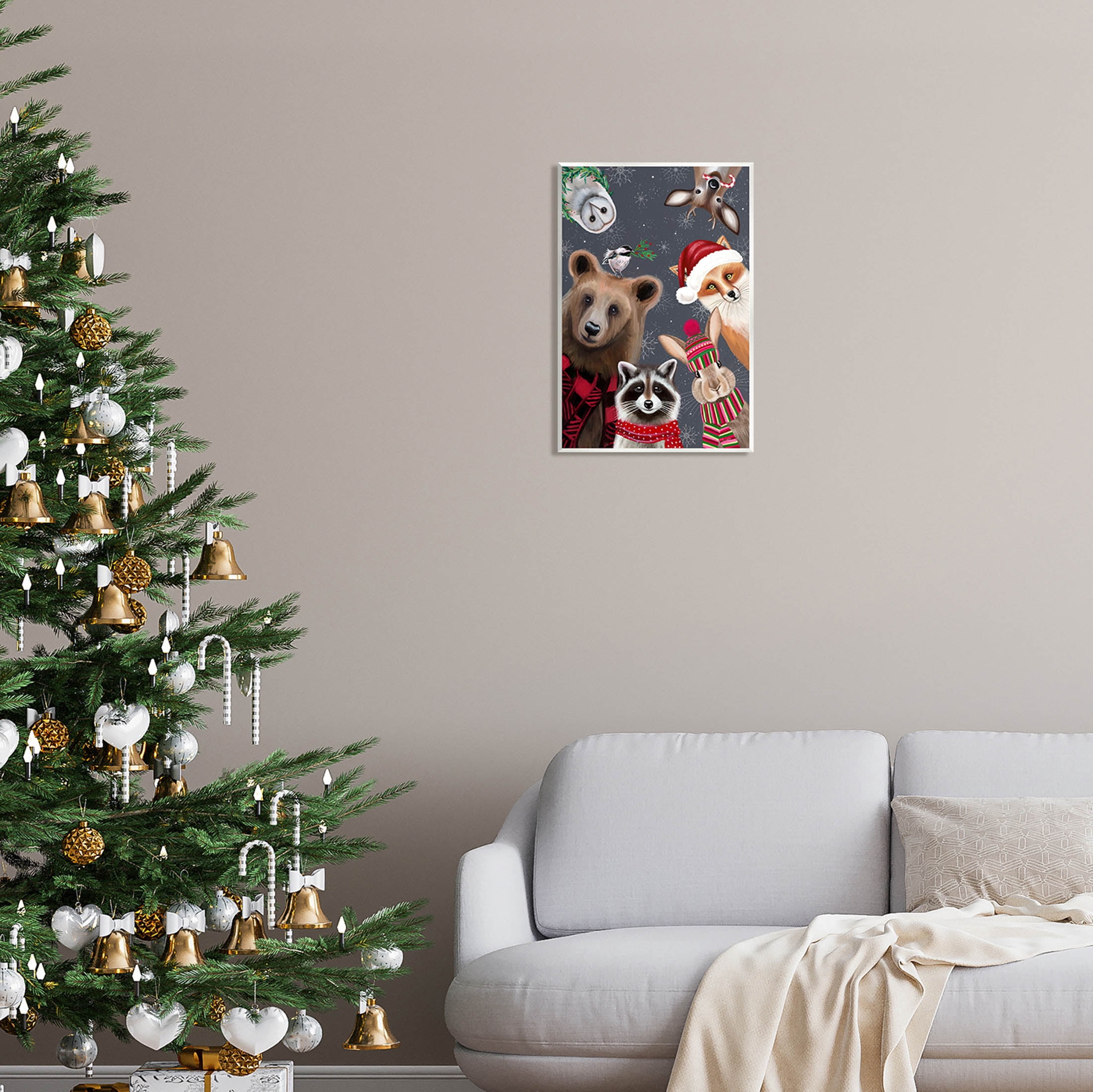 Stupell Industries Cozy Woodland Creatures Patterned Graphic Art Unframed Art Print Wall Art, Design by Elizabeth Tyndall