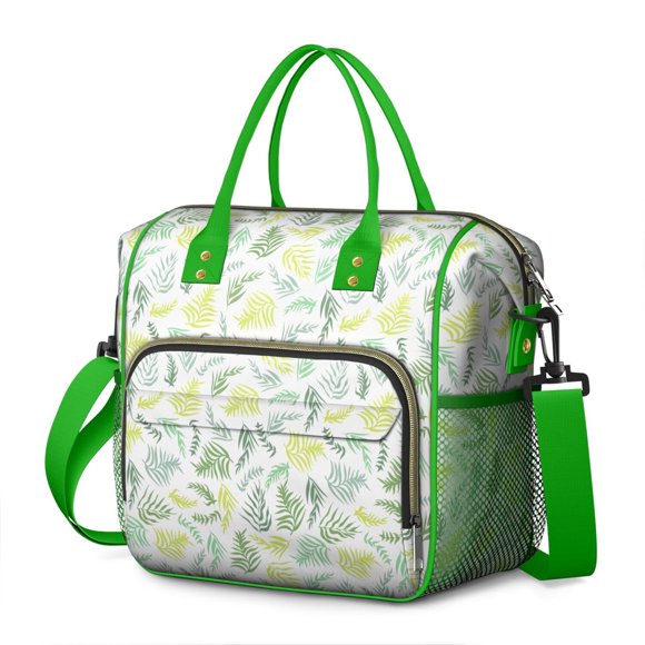 Sac à Lunch Isolé Imprimé Esthétique Grande Boîte à Lunch Réutilisable Sac à Lunch Adulte Double Compartiment Sac à Lunch Étanche Sac à Lunch Pliable Multi-Poches