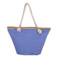 thumbnail image 1 of Women Beach Bag Rope Handle Large Capacity Foldable Canvas Colorful Strip Female Shopping Tote Handbag Daily Use, 1 of 10