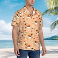 thumbnail image 3 of Pofeuu Funny Sushi Print Hawaiian Shirt for Men Sleeves Casual Button Down Summer Beach Dress Shirts T-Shirts,Medium, 3 of 7